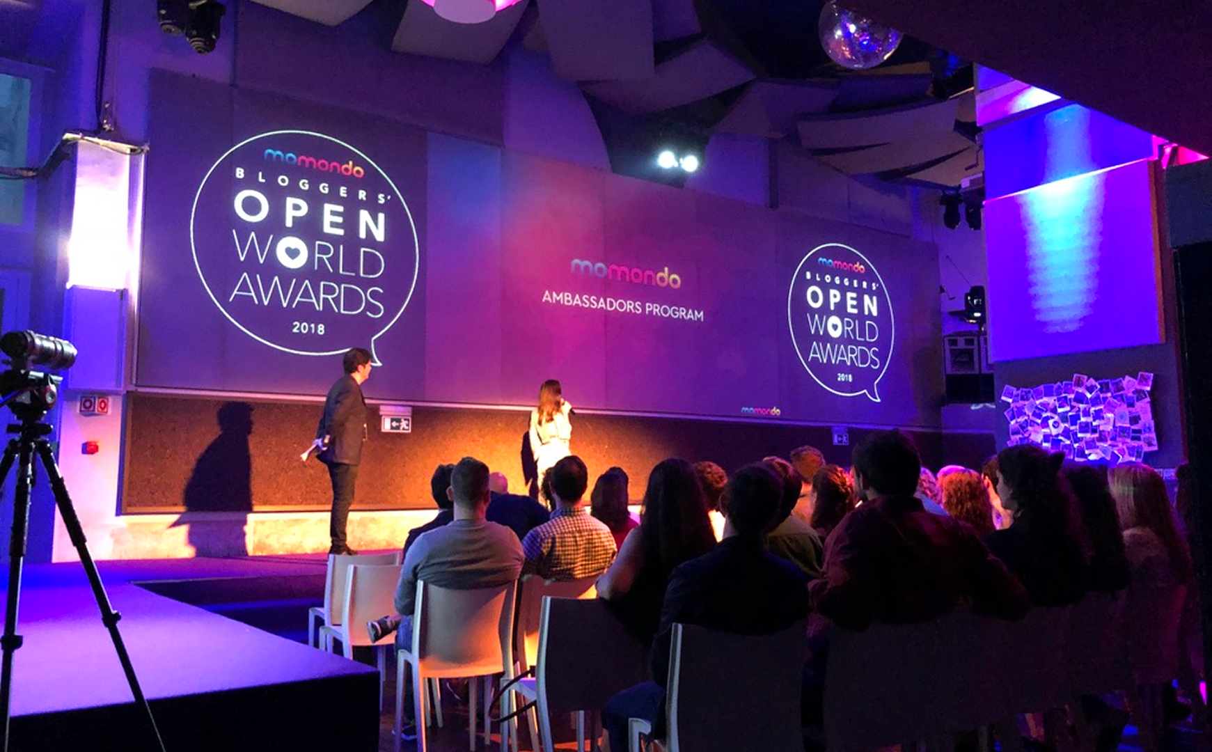 Open World Awards stage and audience