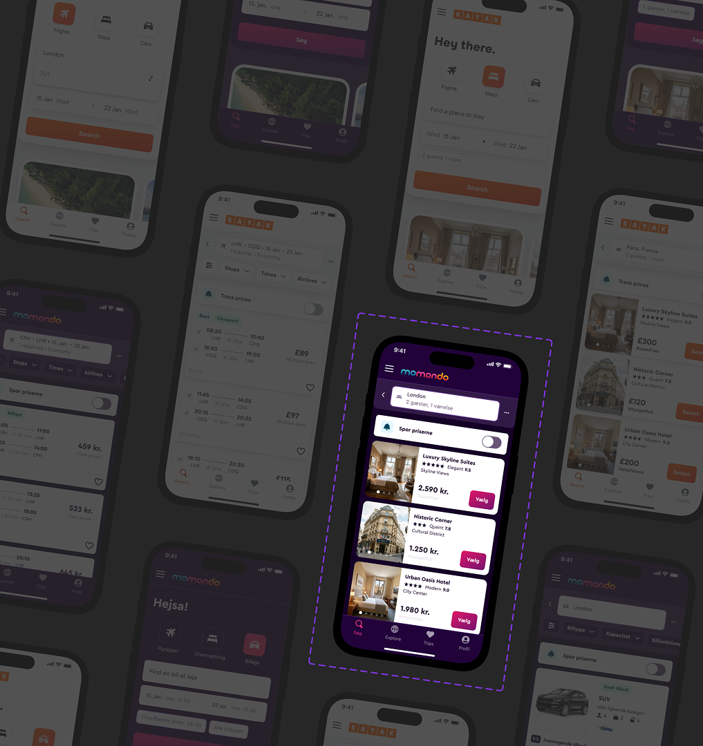 A Figma production system shown across a collection of mobile screens