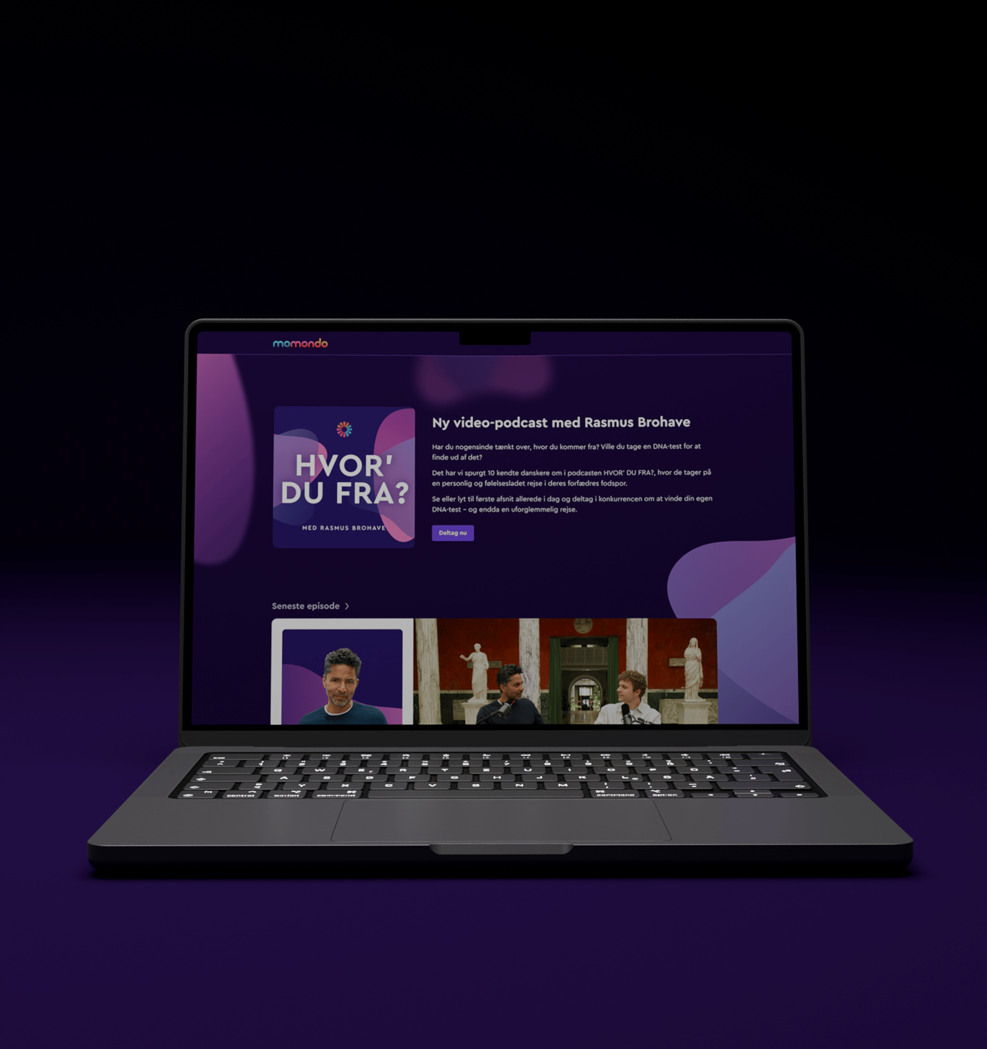 Phase one landing page before the competition was moved into the hero area