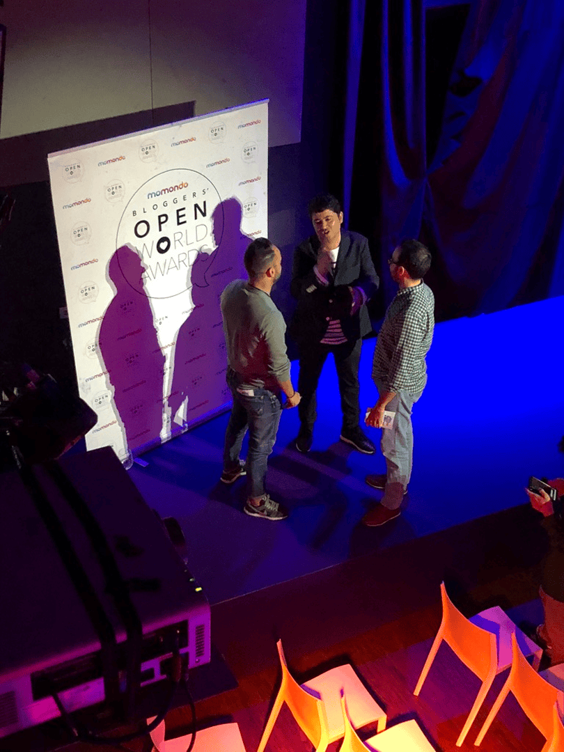 Open World Awards press wall at the Lisbon event