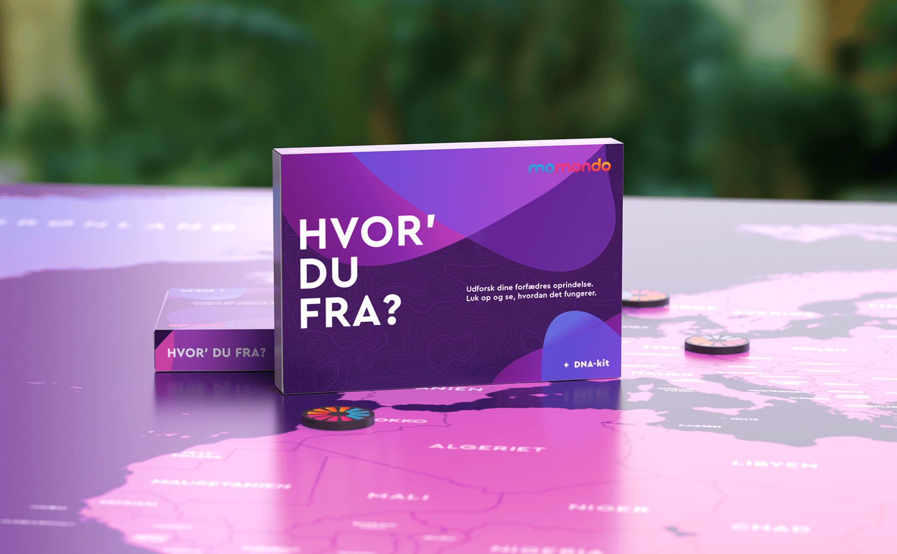Hvor' du fra? DNA kit and ancestry map design